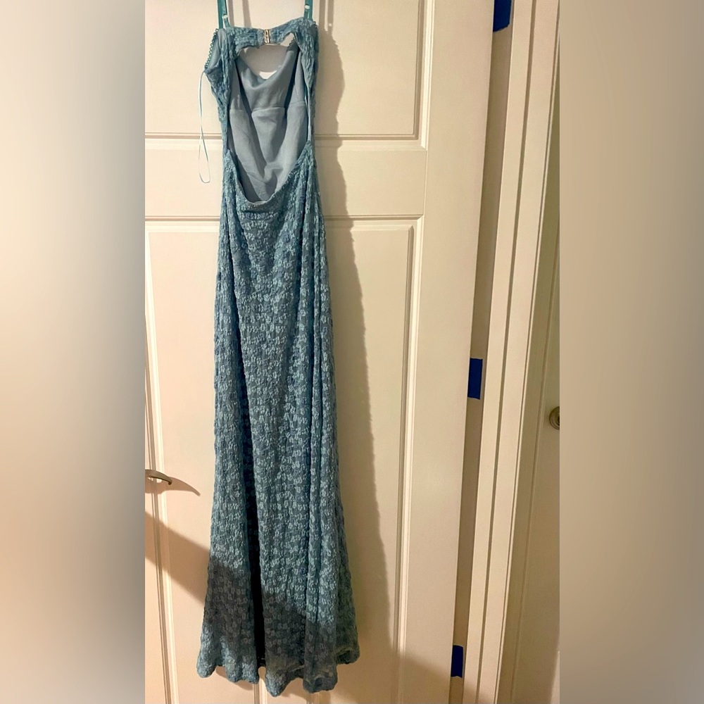 Victoria + Sophia floral blue maxi dress